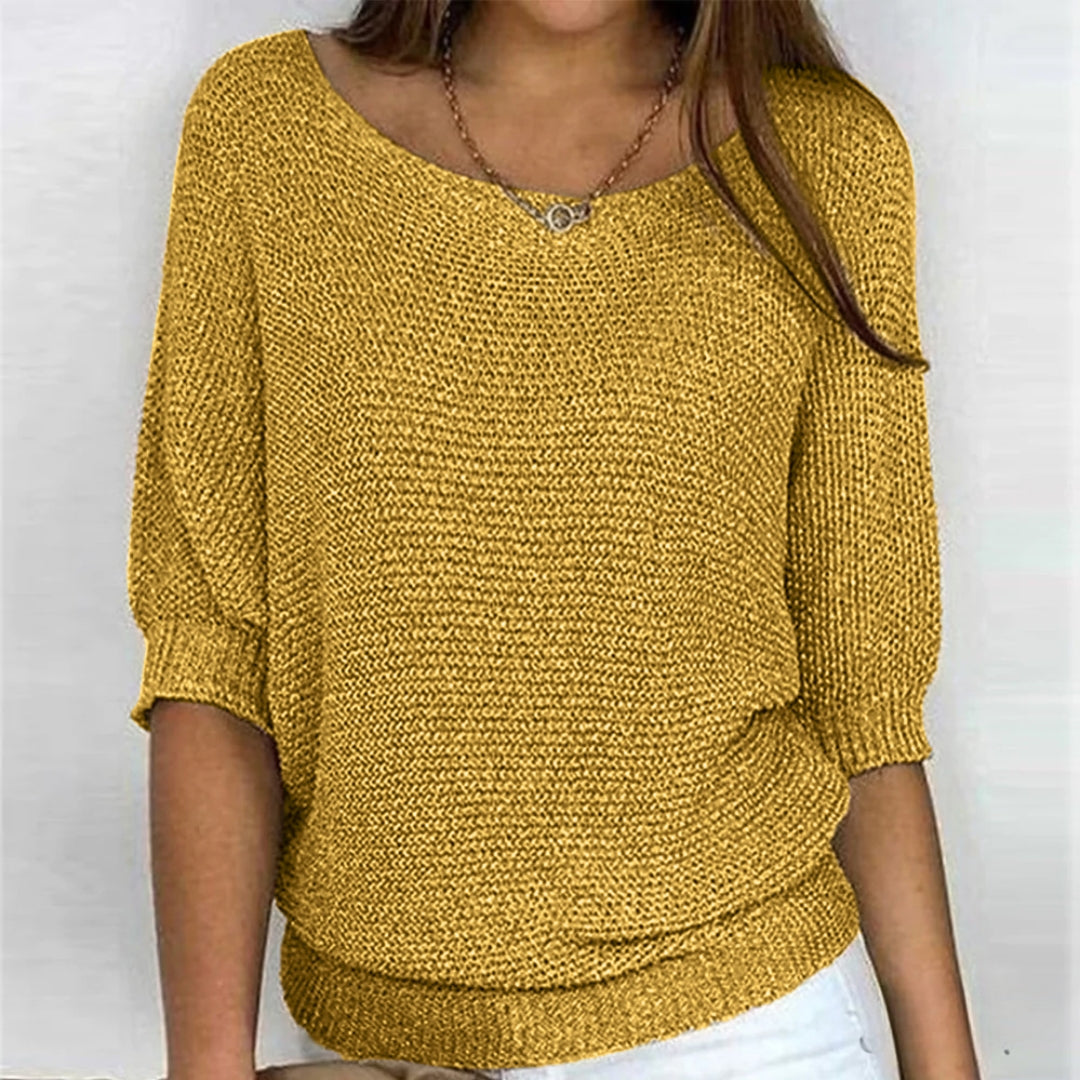 Clara - Eleganter Halbarm-Pullover mit perfekter Passform