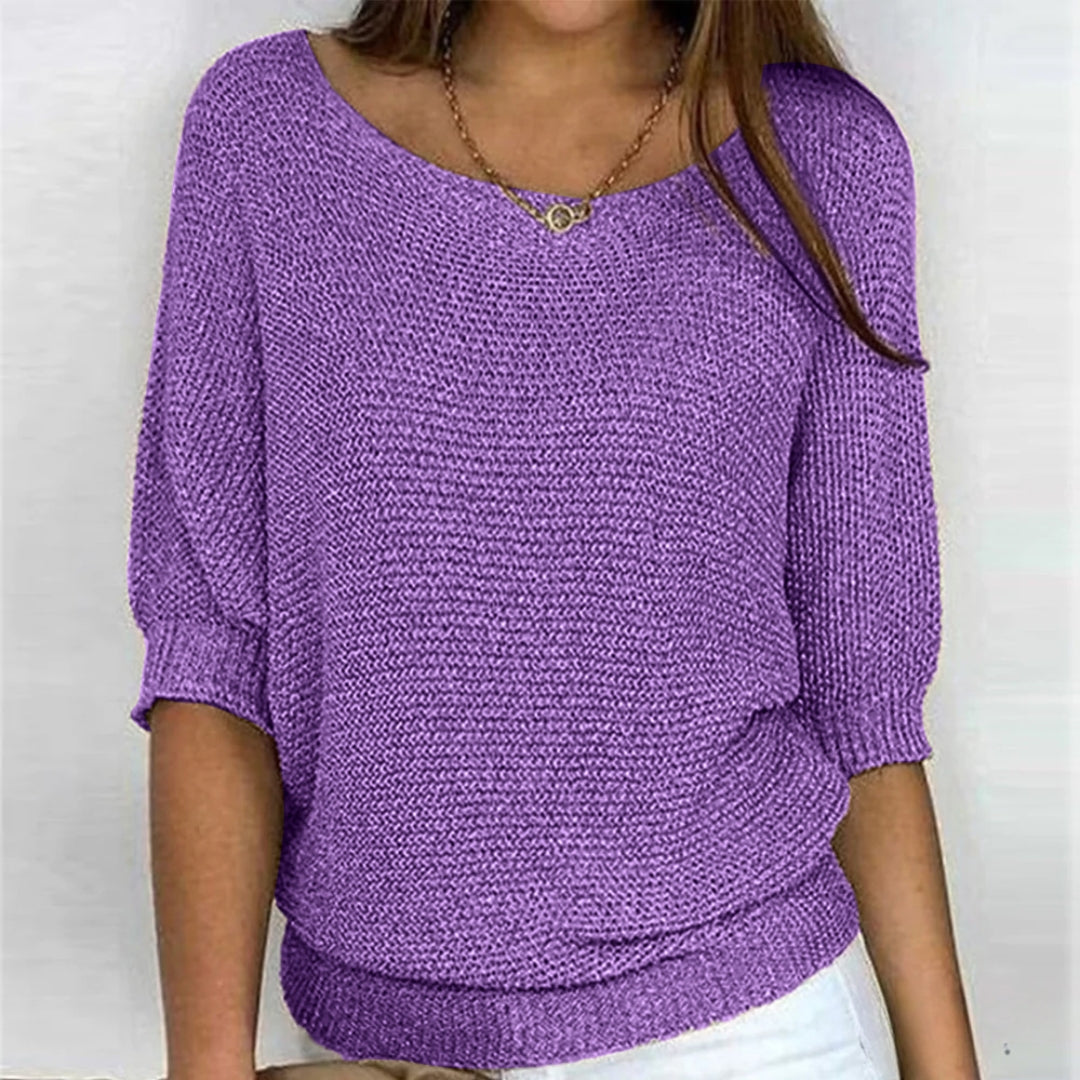 Clara - Eleganter Halbarm-Pullover mit perfekter Passform